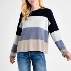 NWOT SPLENDID Women's Striped Cashmere blend Sweater, Size XS